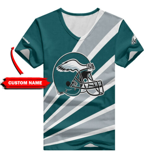 Philadelphia Eagles Summer V-neck Women T-shirt BG328