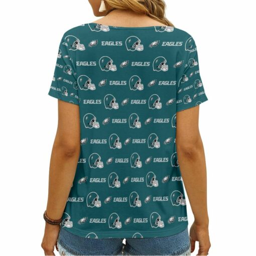 Philadelphia Eagles V-neck Women T-shirt