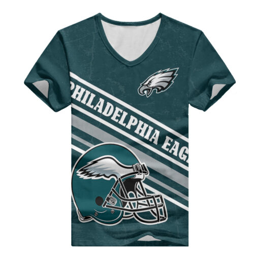 Philadelphia Eagles V-neck Women T-shirt AGC20