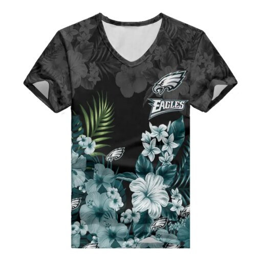 Philadelphia Eagles V-neck Women T-shirt BG787