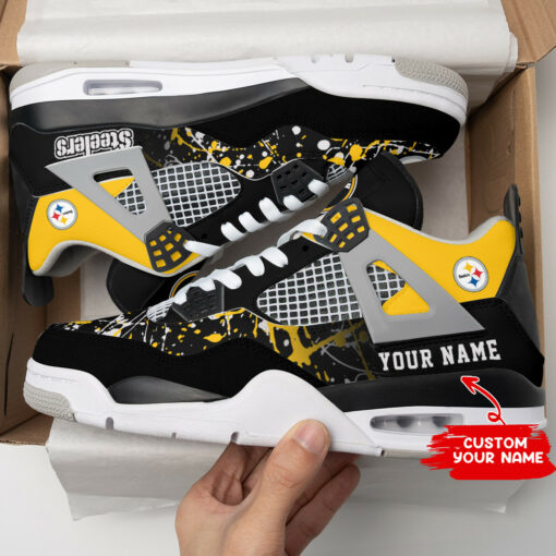 Pittsburgh Steelers Personalized AJ4 Sneaker BG104