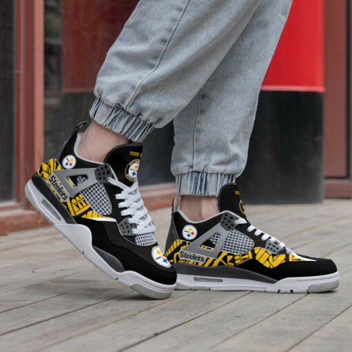 Pittsburgh Steelers Personalized AJ4 Sneaker BG176