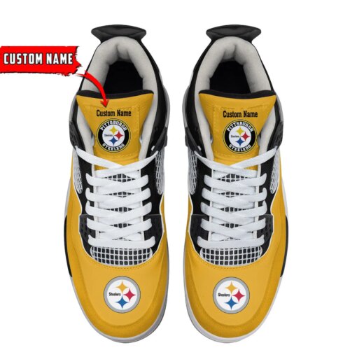 Pittsburgh Steelers Personalized AJ4 Sneaker BG43