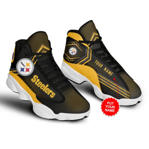 Pittsburgh Steelers Personalized AJD13 Sneakers 1079