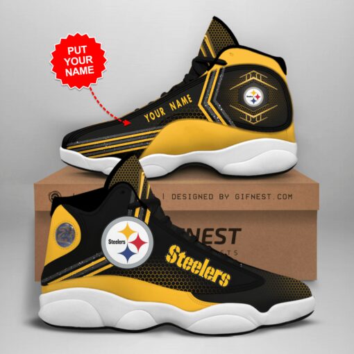 Pittsburgh Steelers Personalized AJD13 Sneakers 1079