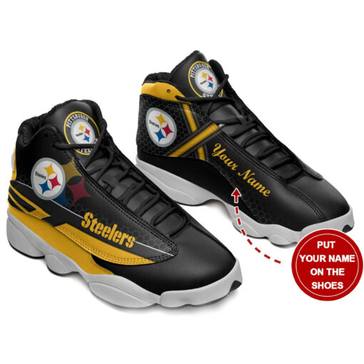 Pittsburgh Steelers Personalized AJD13 Sneakers 1096