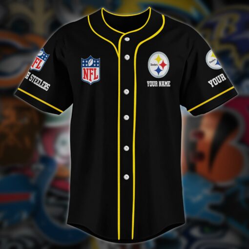 Pittsburgh Steelers Personalized Baseball Jersey AZCBJS125