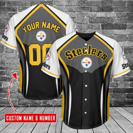 Pittsburgh Steelers Personalized Baseball Jersey BG106