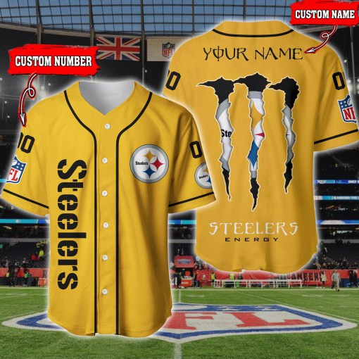 Pittsburgh Steelers Personalized Baseball Jersey BG174