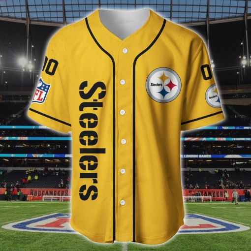 Pittsburgh Steelers Personalized Baseball Jersey BG174