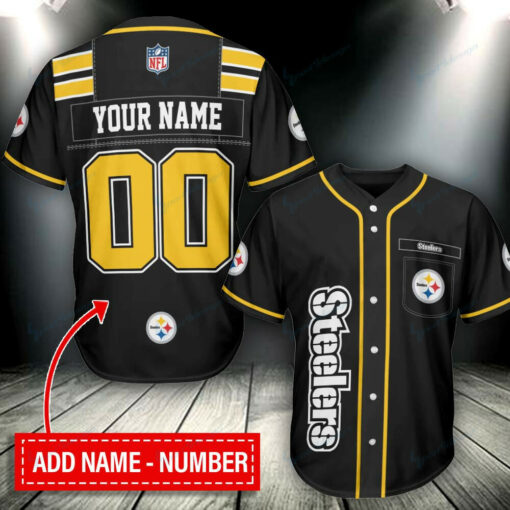 Pittsburgh Steelers Personalized Baseball Jersey BG285