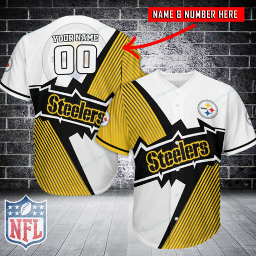 Pittsburgh Steelers Personalized Baseball Jersey BG307