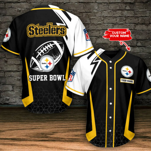 Pittsburgh Steelers Personalized Baseball Jersey BG551