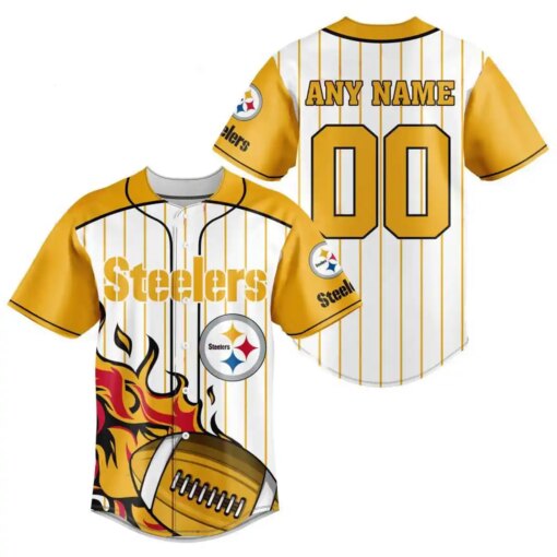 Pittsburgh Steelers Personalized Baseball Jersey BG753