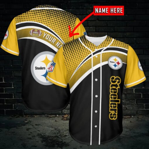 Pittsburgh Steelers Personalized Baseball Jersey BG766