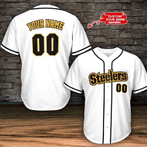 Pittsburgh Steelers Personalized Baseball Jersey BG792