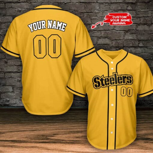 Pittsburgh Steelers Personalized Baseball Jersey BG792