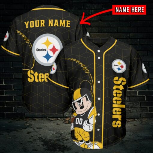 Pittsburgh Steelers Personalized Baseball Jersey BG983