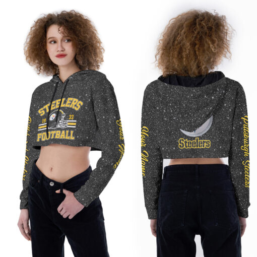 Pittsburgh Steelers Personalized Combo Croptop Hoodie And Leggings AZCLG045+AZC2CHD045