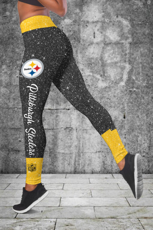 Pittsburgh Steelers Personalized Combo Croptop Hoodie And Leggings AZCLG045+AZC2CHD045