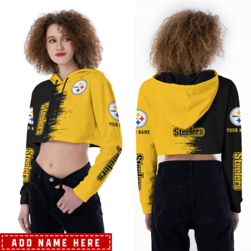 Pittsburgh Steelers Personalized Combo Croptop Hoodie And Leggings AZCLG064+AZC2CHD064