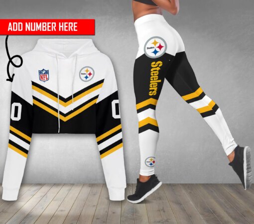 Pittsburgh Steelers Personalized Combo Croptop Hoodie And Leggings AZCLG092+AZC2CHD092