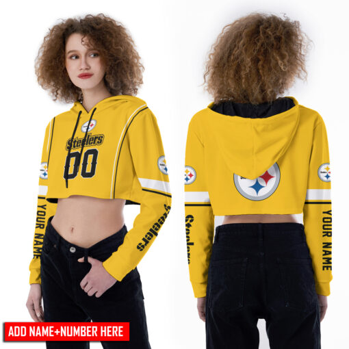 Pittsburgh Steelers Personalized Combo Croptop Hoodie And Leggings BGLG387+BG2CHD387