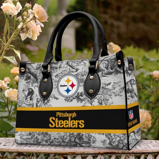 Pittsburgh Steelers Personalized Leather Hand Bag BB314