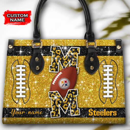 Pittsburgh Steelers Personalized Leather Hand Bag BBLTHB594