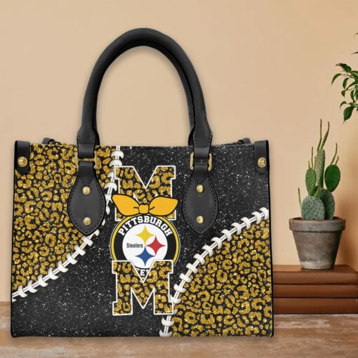 Pittsburgh Steelers Personalized Leather Hand Bag BBLTHB729