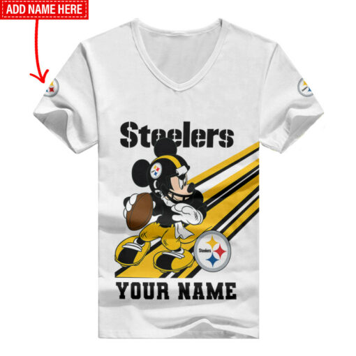 Pittsburgh Steelers Personalized Summer V-neck Women T-shirt BG367