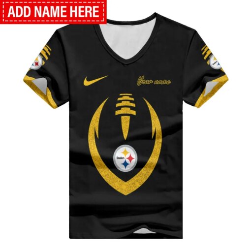 Pittsburgh Steelers Personalized Summer V-neck Women T-shirt BG374