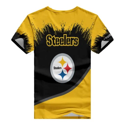 Pittsburgh Steelers Personalized V-neck Women T-shirt BG481