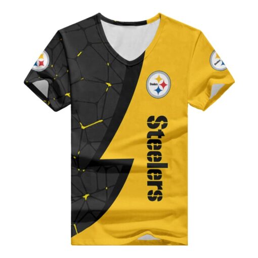 Pittsburgh Steelers Personalized V-neck Women T-shirt BG550