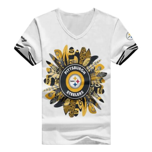 Pittsburgh Steelers Personalized V-neck Women T-shirt BG628