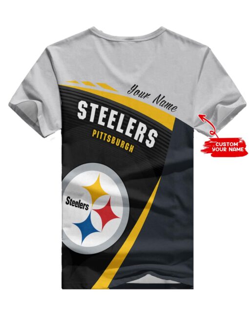 Pittsburgh Steelers Personalized V-neck Women T-shirt BG640