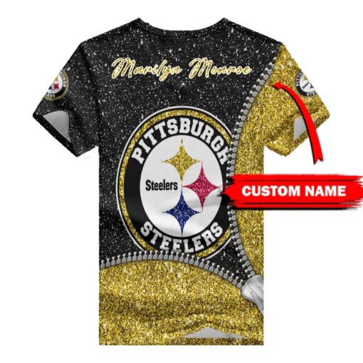 Pittsburgh Steelers Personalized V-neck Women T-shirt BG676