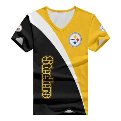 Pittsburgh Steelers Personalized V-neck Women T-shirt BG802