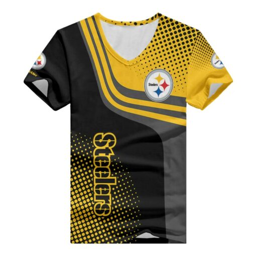 Pittsburgh Steelers Personalized V-neck Women T-shirt BG809