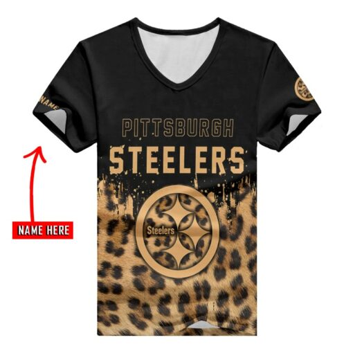 Pittsburgh Steelers Personalized V-neck Women T-shirt BG848