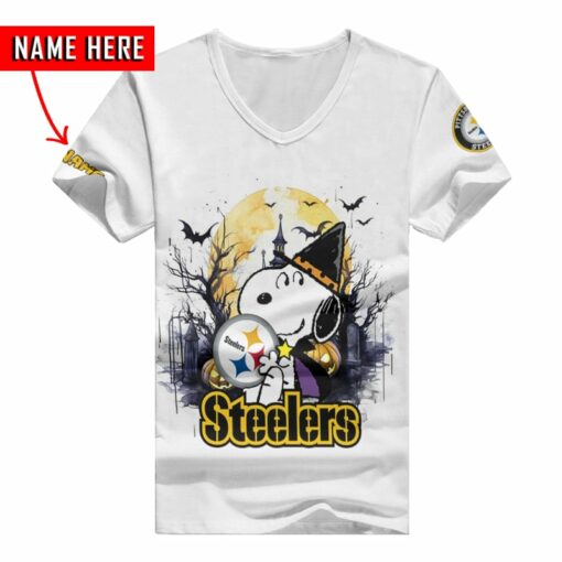 Pittsburgh Steelers Personalized V-neck Women T-shirt BG965