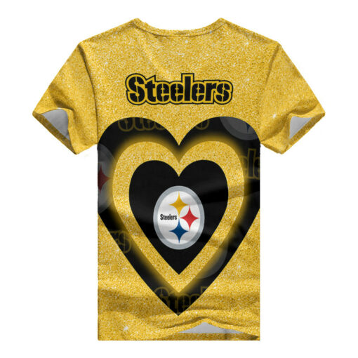 Pittsburgh Steelers Summer V-neck Women T-shirt BG327