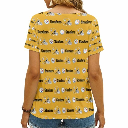 Pittsburgh Steelers V-neck Women T-shirt