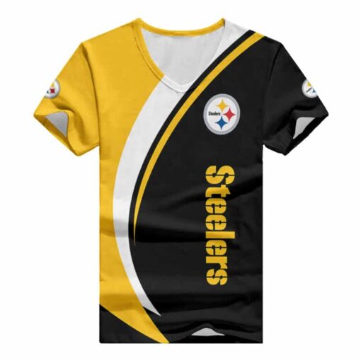 Pittsburgh Steelers V-neck Women T-shirt BG666