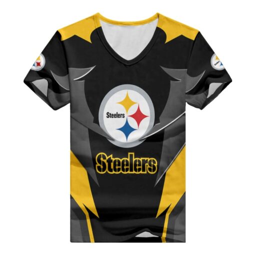 Pittsburgh Steelers V-neck Women T-shirt BG709