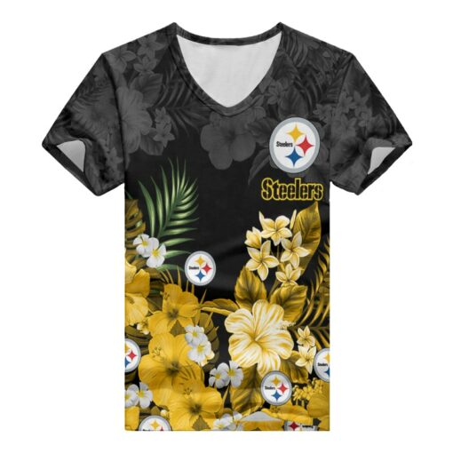 Pittsburgh Steelers V-neck Women T-shirt BG790