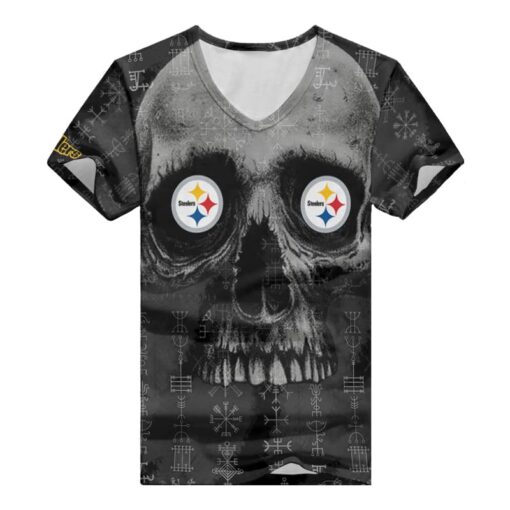 Pittsburgh Steelers V-neck Women T-shirt BG826