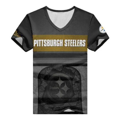 Pittsburgh Steelers V-neck Women T-shirt BG838