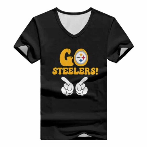 Pittsburgh Steelers V-neck Women T-shirt BG869