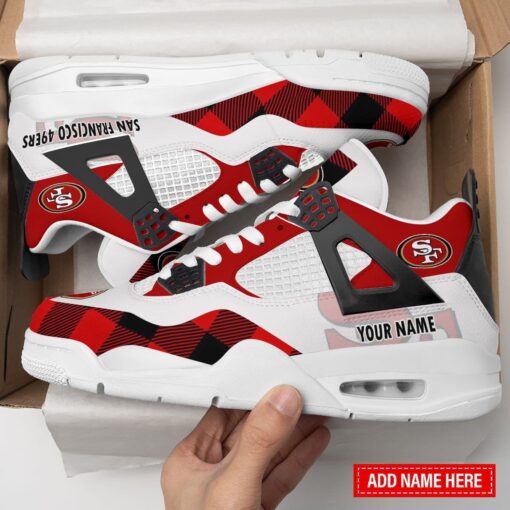 San Francisco 49ers Personalized AJ4 Sneaker BG303